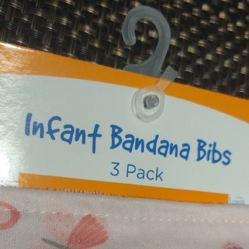 Swiggles Infant Bandana Bibs 3-Pack - Pink and Blue Butterflies